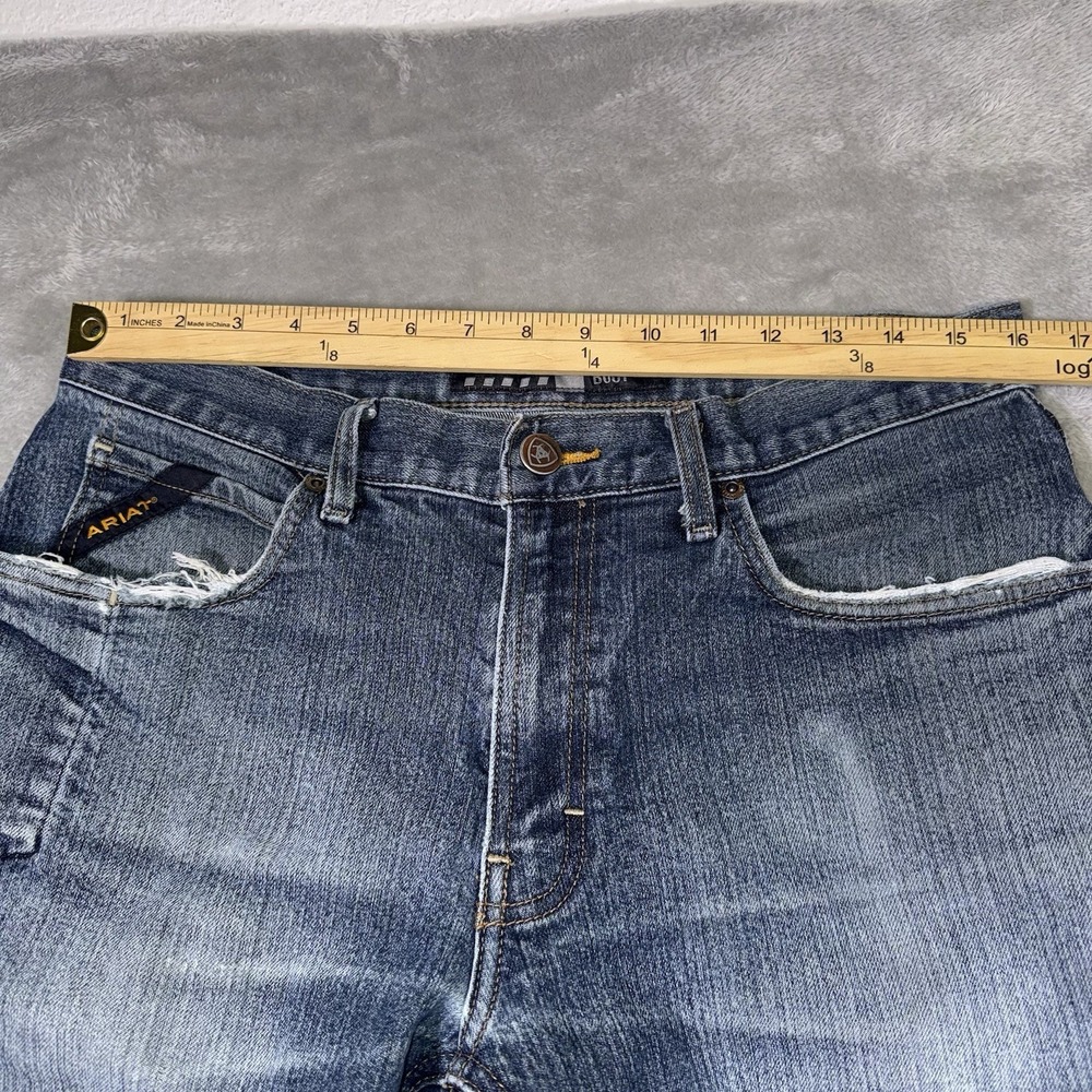 Ariat Rebar M4 Relaxed Fit Bootcut Blue Jeans Mens 32x32 Cowboy Western Wear - Picture 4 of 13